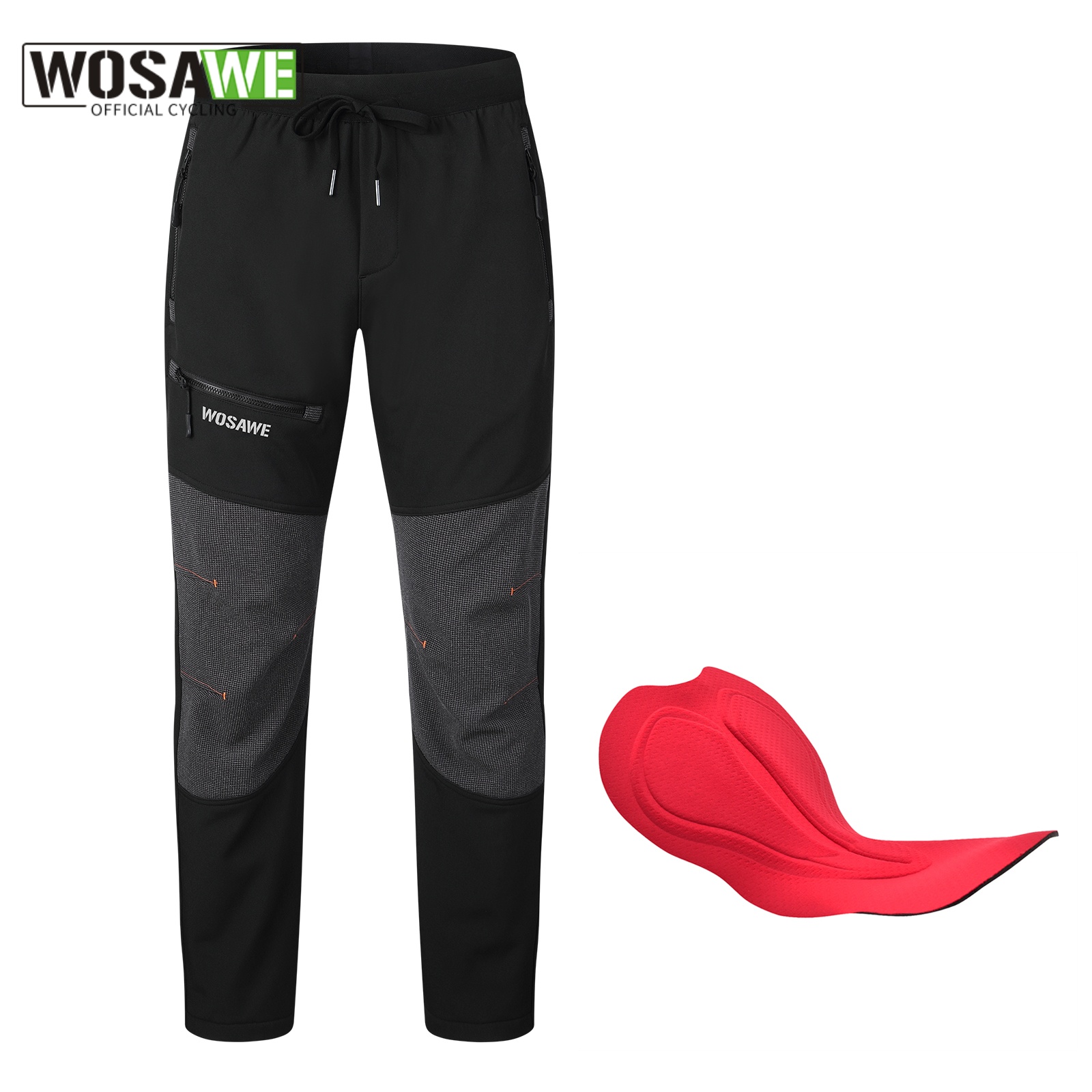 Cycling Commute Pants - WOSAWE Męskie ocieplane spodnie rowerowe, zimowe