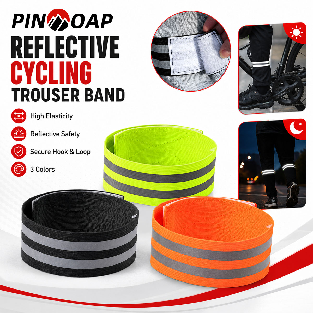 PINMOAP 1/2 SZT. Pasek na nogę – Cycling Commuter Trousers recenzja i cena